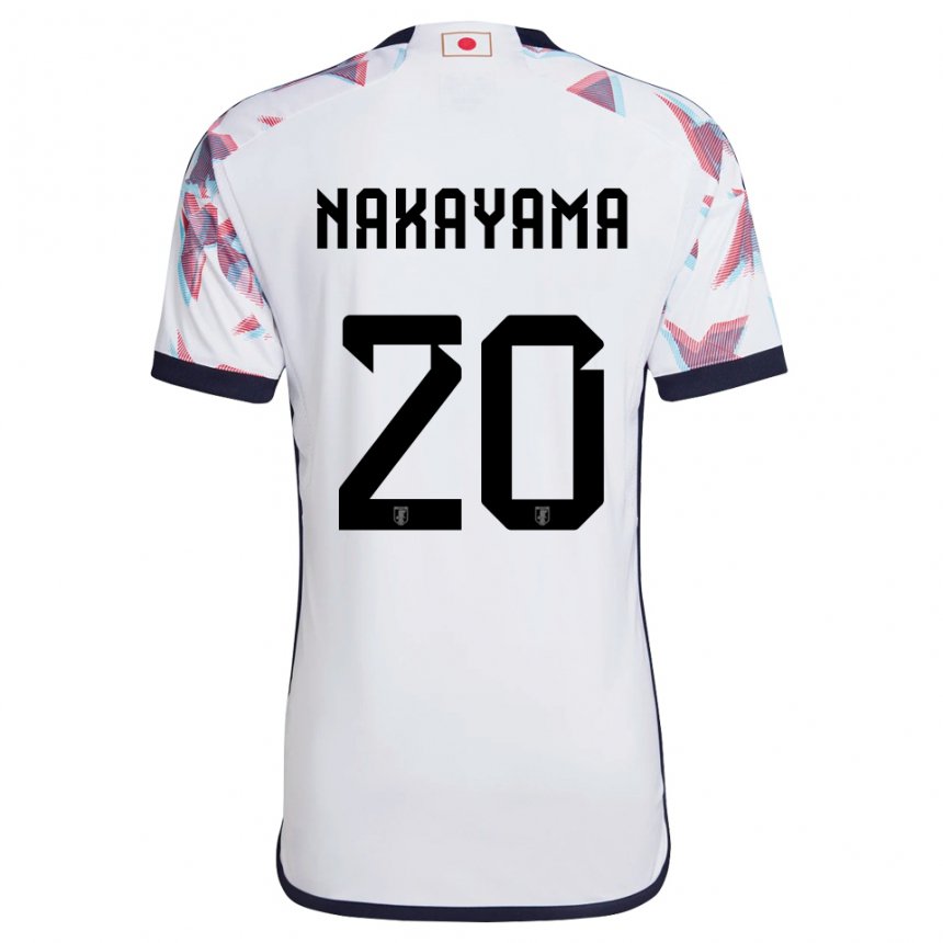 Női Japán Yuta Nakayama #20 Fehér Idegenbeli Jersey 22-24 Mez Póló Ing