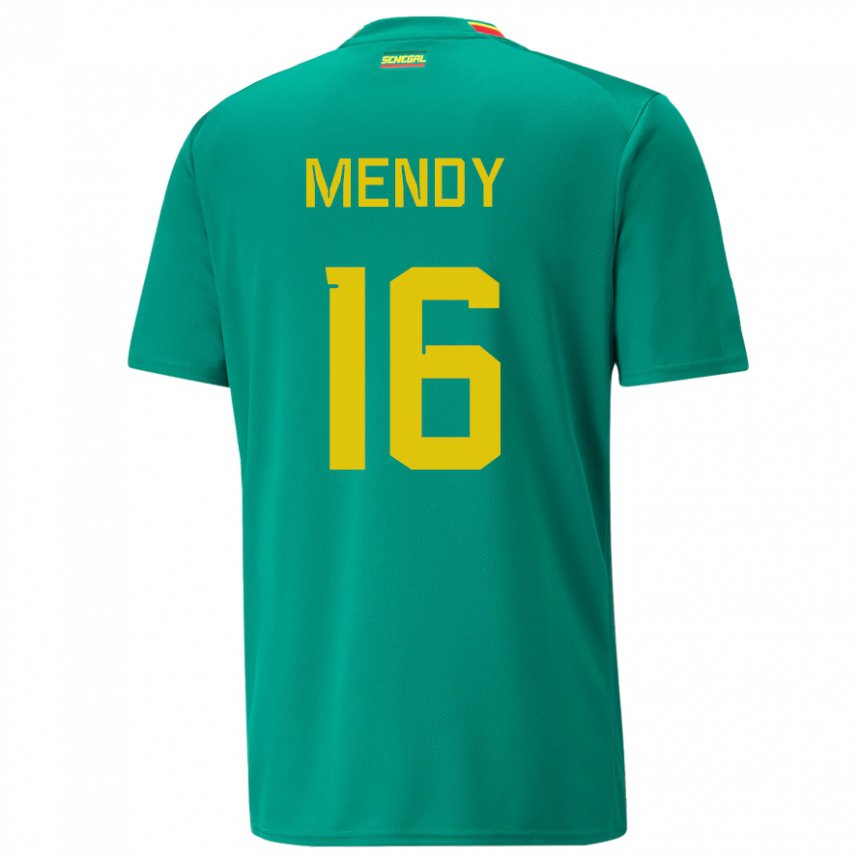 Női Szenegáli Edouard Mendy #16 Zöld Idegenbeli Jersey 22-24 Mez Póló Ing