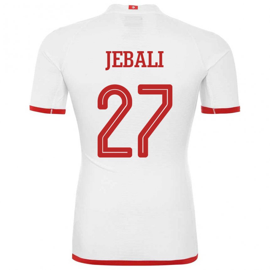 Női Tunéziai Issam Jebali #27 Fehér Idegenbeli Jersey 22-24 Mez Póló Ing