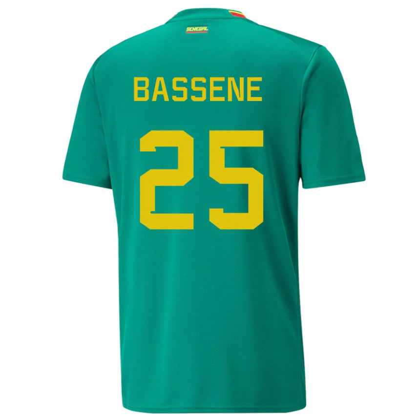 Gyermek Szenegáli Pascaline Bassene #25 Zöld Idegenbeli Jersey 22-24 Mez Póló Ing