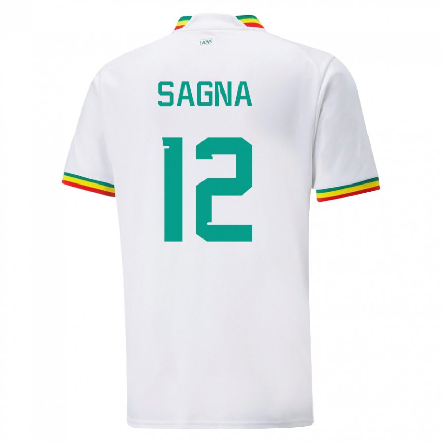 Férfi Szenegáli Safietou Sagna #12 Fehér Hazai Jersey 22-24 Mez Póló Ing