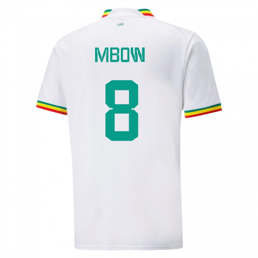 Férfi Szenegáli Mamadou Mbow #8 Fehér Hazai Jersey 22-24 Mez Póló Ing