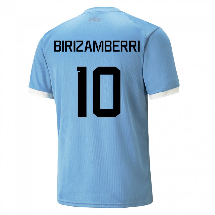 Férfi Uruguayi Carolina Birizamberri #10 Kék Hazai Jersey 22-24 Mez Póló Ing