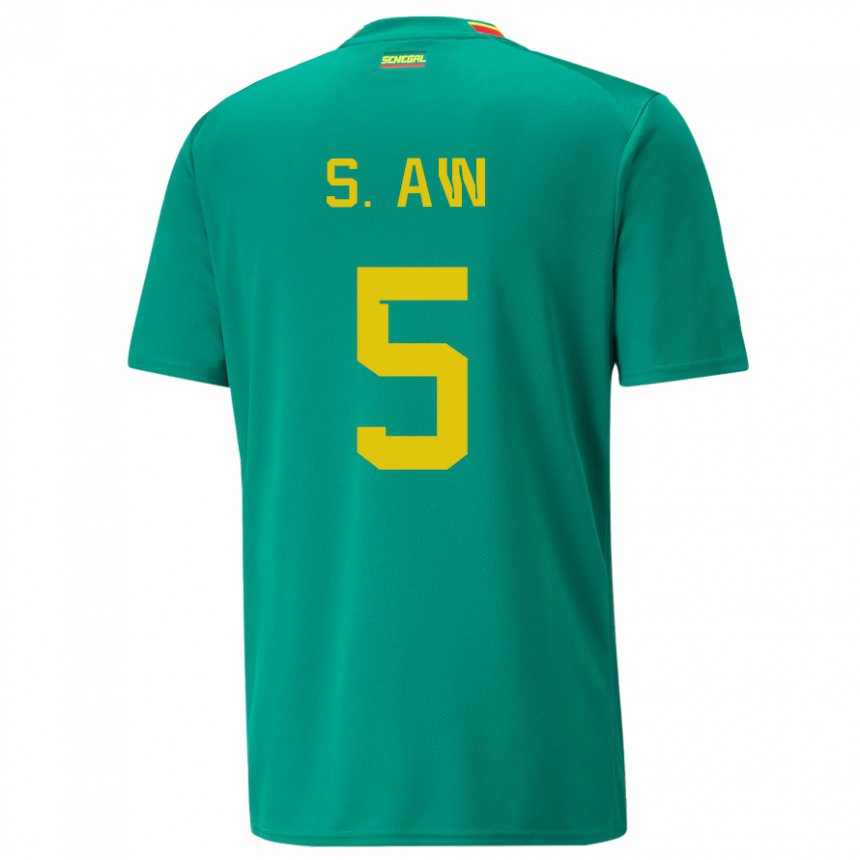 Férfi Szenegáli Souleymane Aw #5 Zöld Idegenbeli Jersey 22-24 Mez Póló Ing