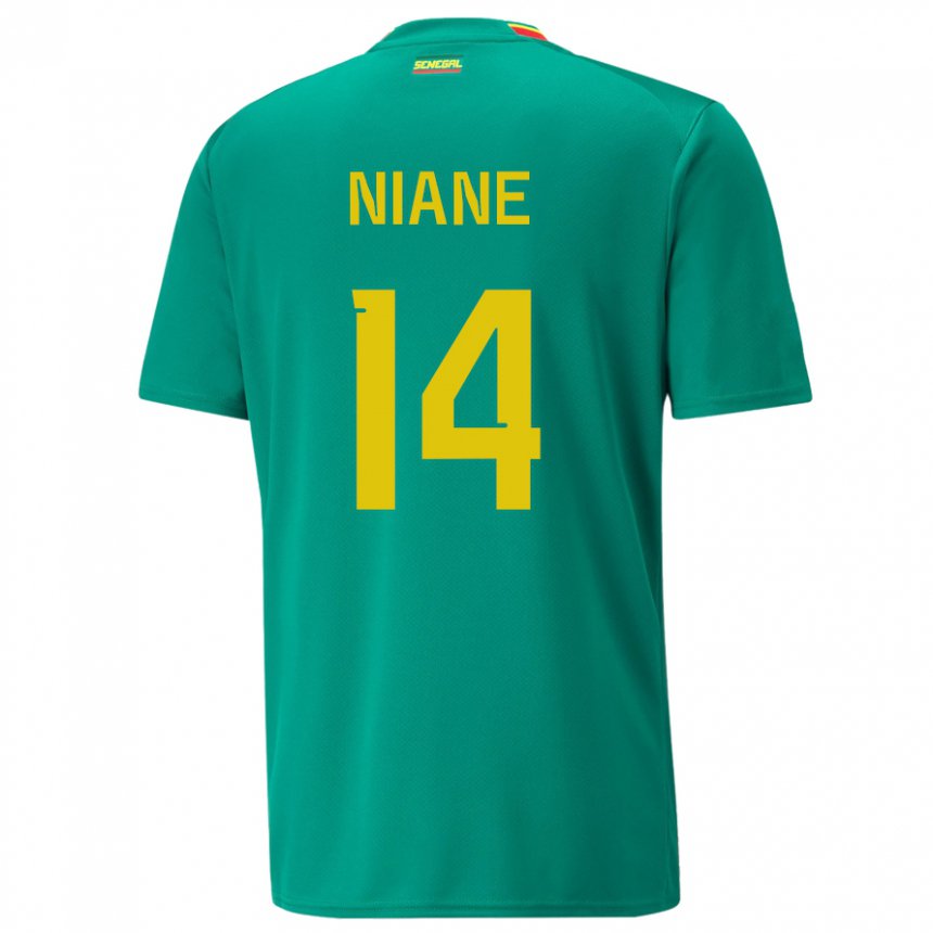 Férfi Szenegáli Ibrahima Niane #14 Zöld Idegenbeli Jersey 22-24 Mez Póló Ing