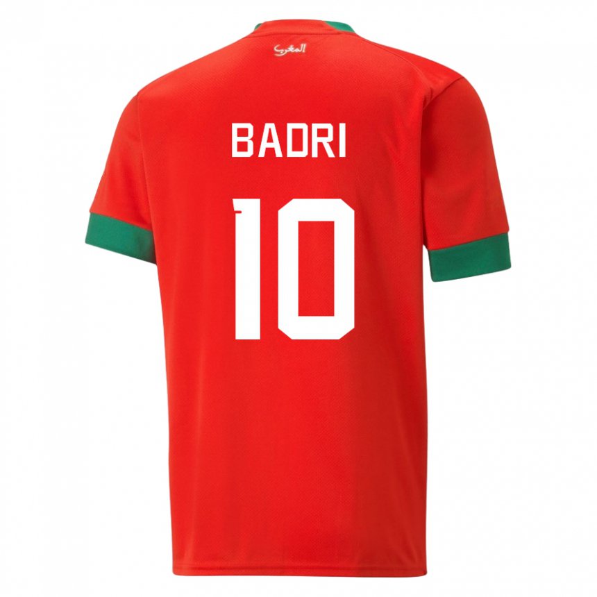 Női Marokkói Najat Badri #10 Piros Hazai Jersey 22-24 Mez Póló Ing