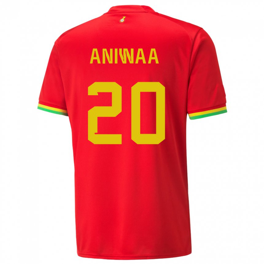 Női Ghánai Louisa Aniwaa #20 Piros Idegenbeli Jersey 22-24 Mez Póló Ing