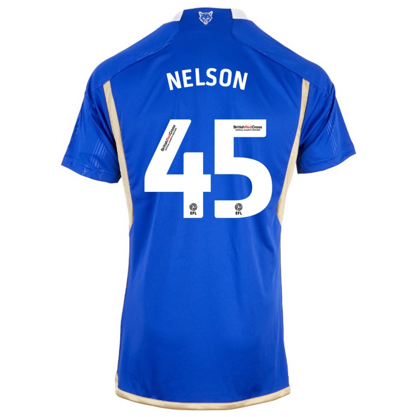 Gyermek Ben Nelson #45 Kék Hazai Jersey 2023/24 Mez Póló Ing