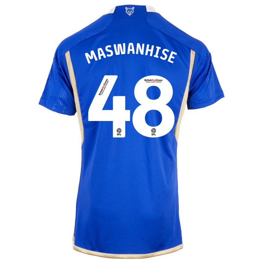 Gyermek Tawanda Maswanhise #48 Kék Hazai Jersey 2023/24 Mez Póló Ing