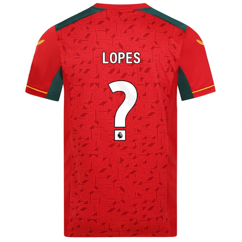Gyermek Leo Lopes #0 Piros Idegenbeli Jersey 2023/24 Mez Póló Ing