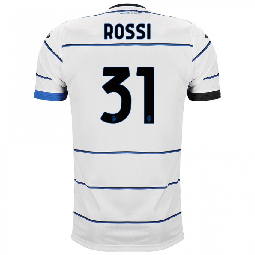 Gyermek Francesco Rossi #31 Fehér Idegenbeli Jersey 2023/24 Mez Póló Ing