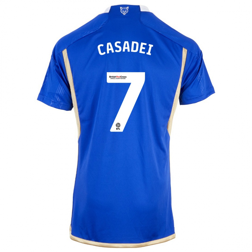 Férfi Cesare Casadei #7 Királykék Hazai Jersey 2023/24 Mez Póló Ing