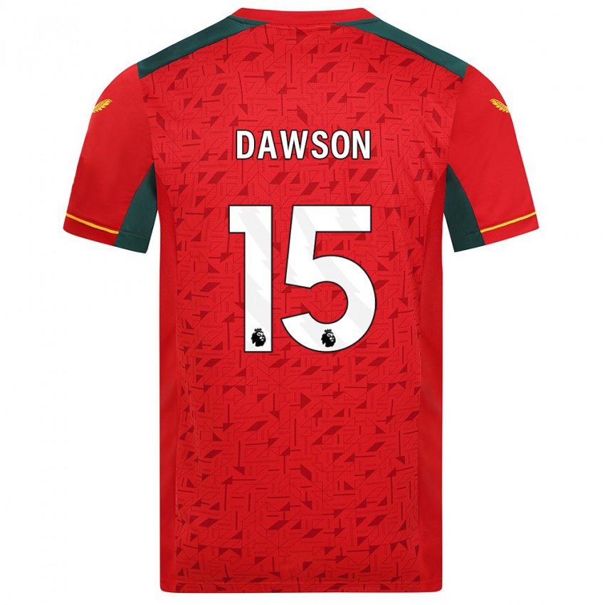 Férfi Craig Dawson #15 Piros Idegenbeli Jersey 2023/24 Mez Póló Ing
