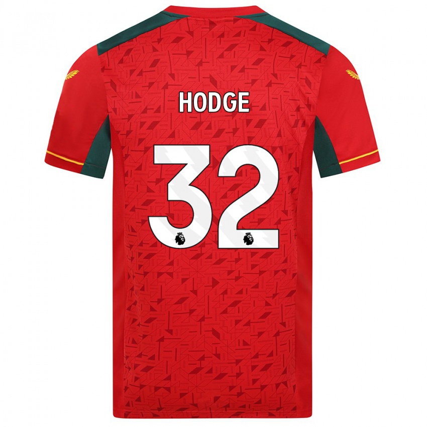 Férfi Joe Hodge #32 Piros Idegenbeli Jersey 2023/24 Mez Póló Ing