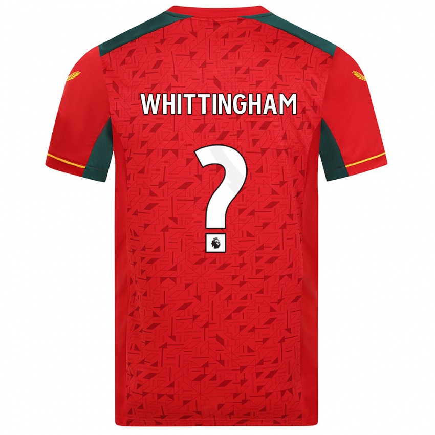 Férfi Matthew Whittingham #0 Piros Idegenbeli Jersey 2023/24 Mez Póló Ing