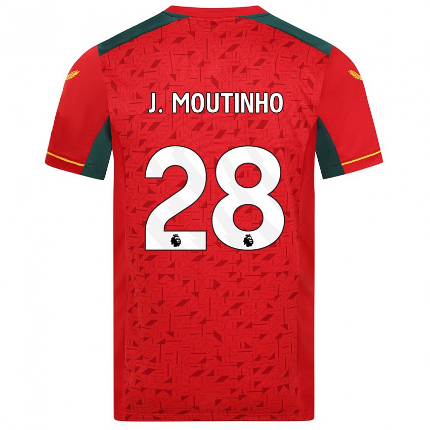 Férfi Joao Moutinho #28 Piros Idegenbeli Jersey 2023/24 Mez Póló Ing
