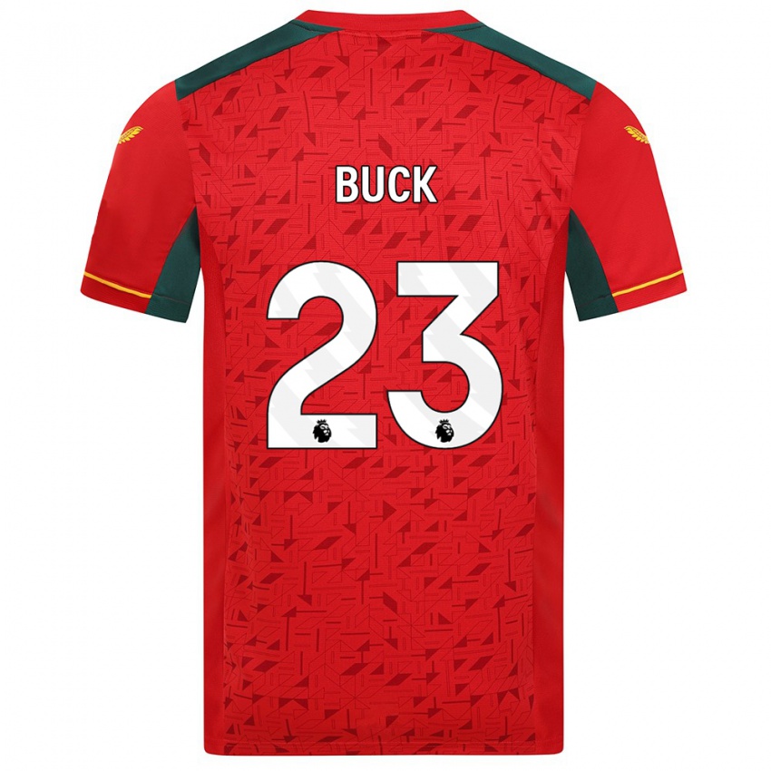 Férfi Alex Buck #23 Piros Idegenbeli Jersey 2023/24 Mez Póló Ing