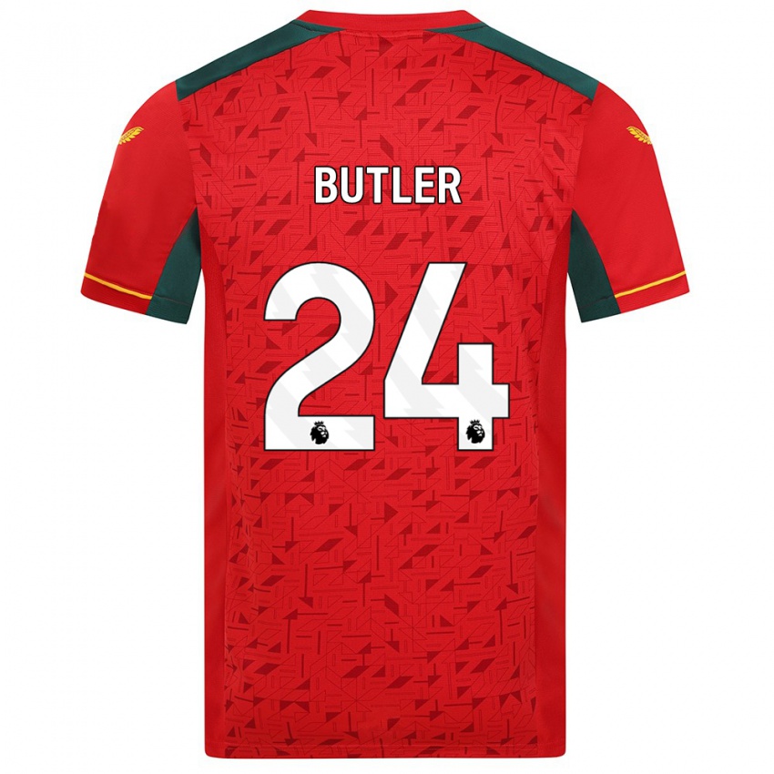 Férfi Elli Butler #24 Piros Idegenbeli Jersey 2023/24 Mez Póló Ing
