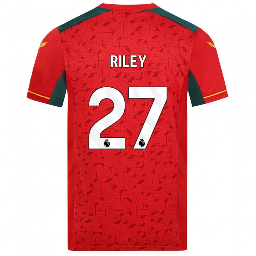 Férfi Lauren Riley #27 Piros Idegenbeli Jersey 2023/24 Mez Póló Ing