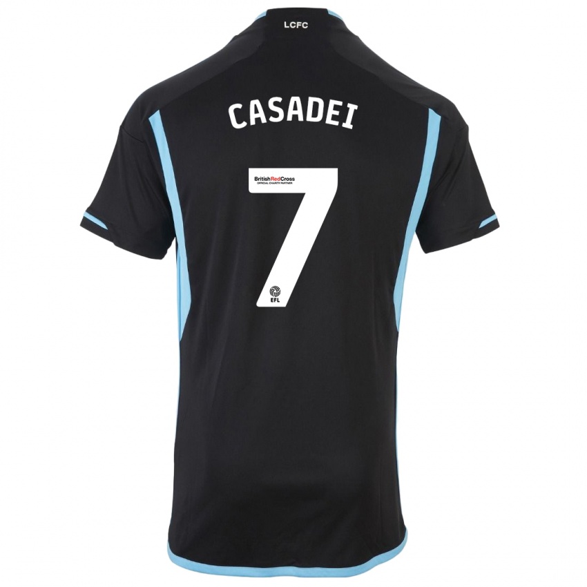 Férfi Cesare Casadei #7 Fekete Idegenbeli Jersey 2023/24 Mez Póló Ing