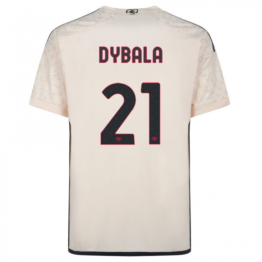 Férfi Paulo Dybala #21 Piszkosfehér Idegenbeli Jersey 2023/24 Mez Póló Ing