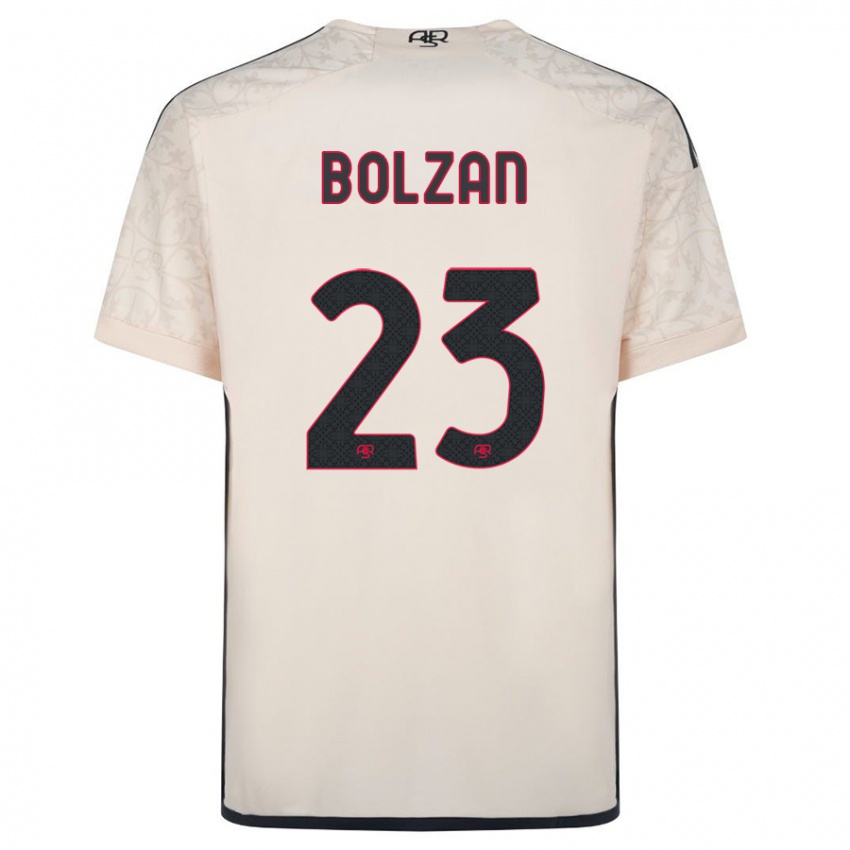 Férfi Alessandro Bolzan #23 Piszkosfehér Idegenbeli Jersey 2023/24 Mez Póló Ing