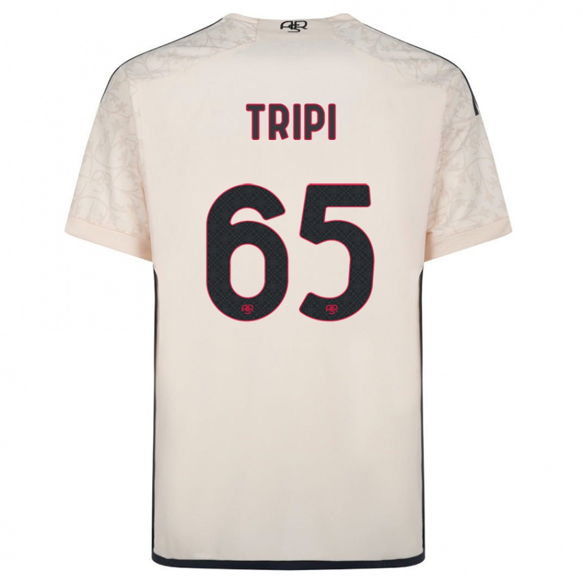 Férfi Filippo Tripi #65 Piszkosfehér Idegenbeli Jersey 2023/24 Mez Póló Ing