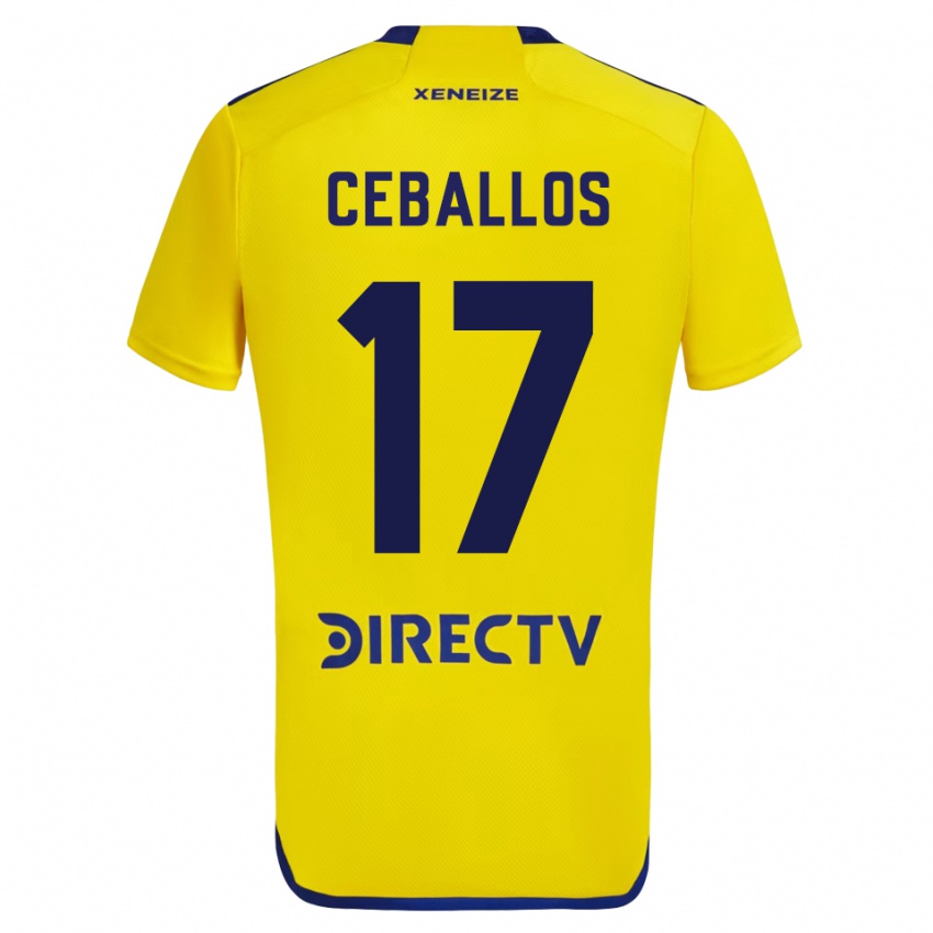 Férfi Julián Ceballos #17 Sárga Idegenbeli Jersey 2023/24 Mez Póló Ing