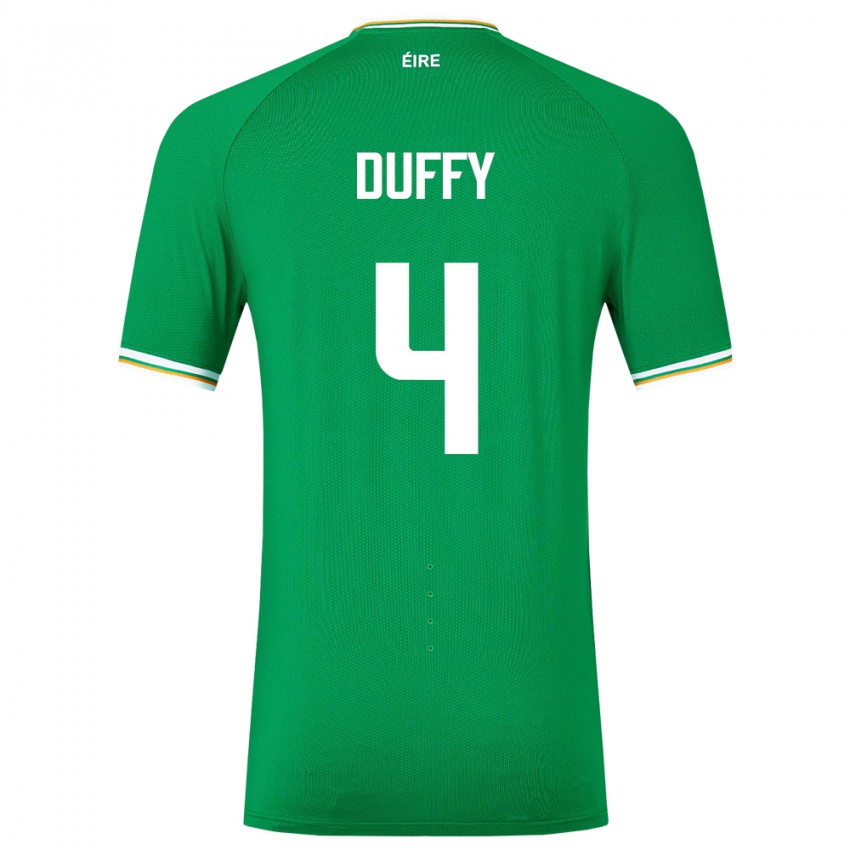 Gyermek Ír-Sziget Shane Duffy #4 Zöld Hazai Jersey 24-26 Mez Póló Ing
