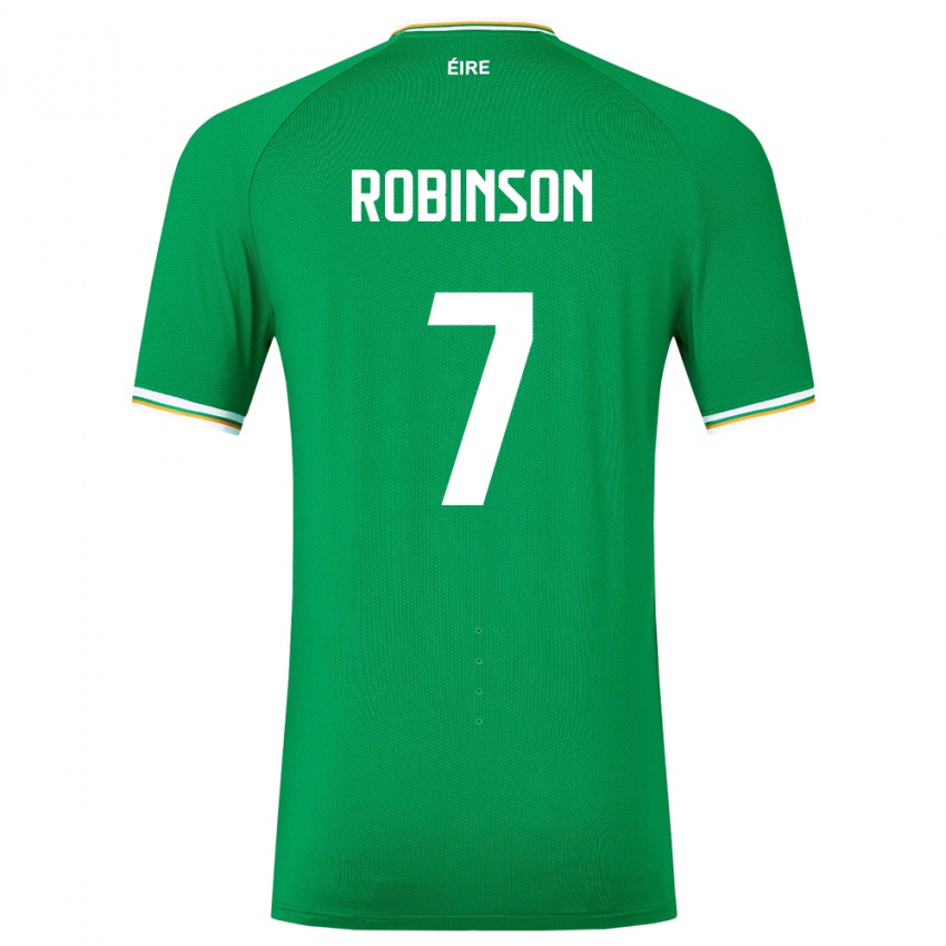 Gyermek Ír-Sziget Callum Robinson #7 Zöld Hazai Jersey 24-26 Mez Póló Ing