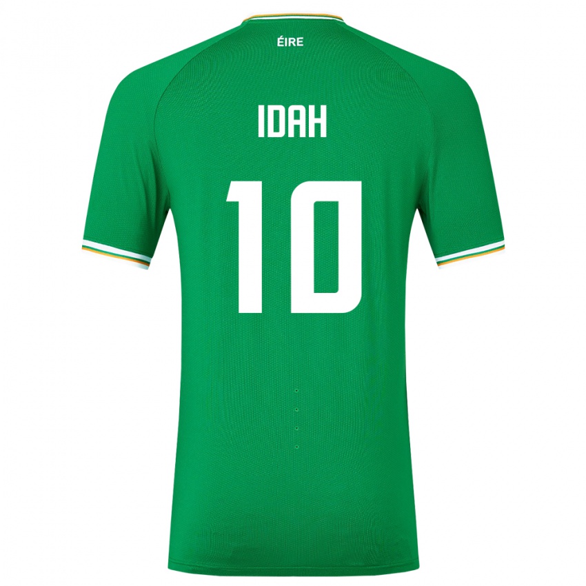 Gyermek Ír-Sziget Adam Idah #10 Zöld Hazai Jersey 24-26 Mez Póló Ing