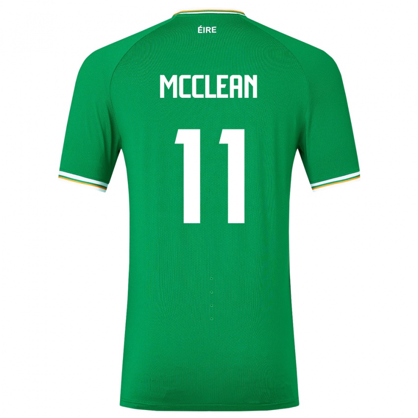 Gyermek Ír-Sziget James Mcclean #11 Zöld Hazai Jersey 24-26 Mez Póló Ing