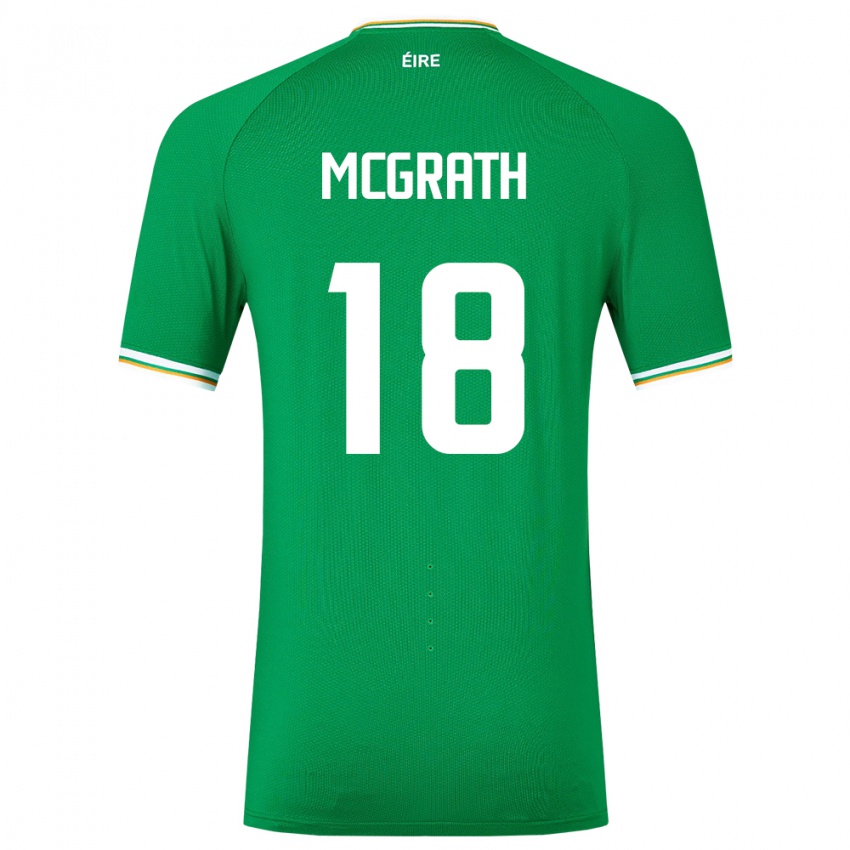 Gyermek Ír-Sziget Jamie Mcgrath #18 Zöld Hazai Jersey 24-26 Mez Póló Ing
