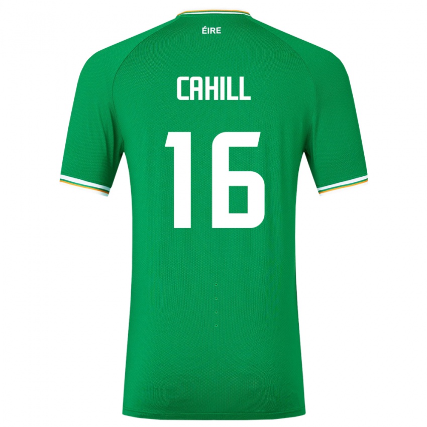 Gyermek Ír-Sziget Killian Cahill #16 Zöld Hazai Jersey 24-26 Mez Póló Ing