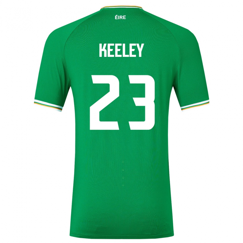 Gyermek Ír-Sziget Josh Keeley #23 Zöld Hazai Jersey 24-26 Mez Póló Ing