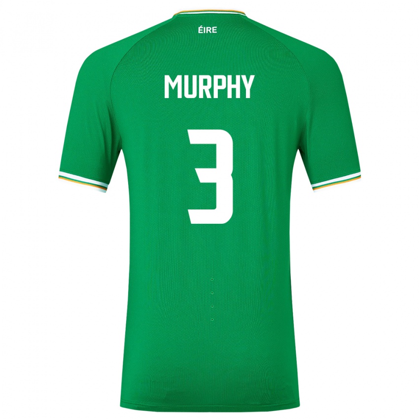 Gyermek Ír-Sziget Alex Murphy #3 Zöld Hazai Jersey 24-26 Mez Póló Ing