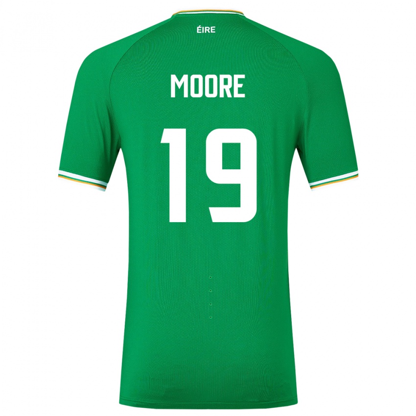 Gyermek Ír-Sziget Sean Moore #19 Zöld Hazai Jersey 24-26 Mez Póló Ing