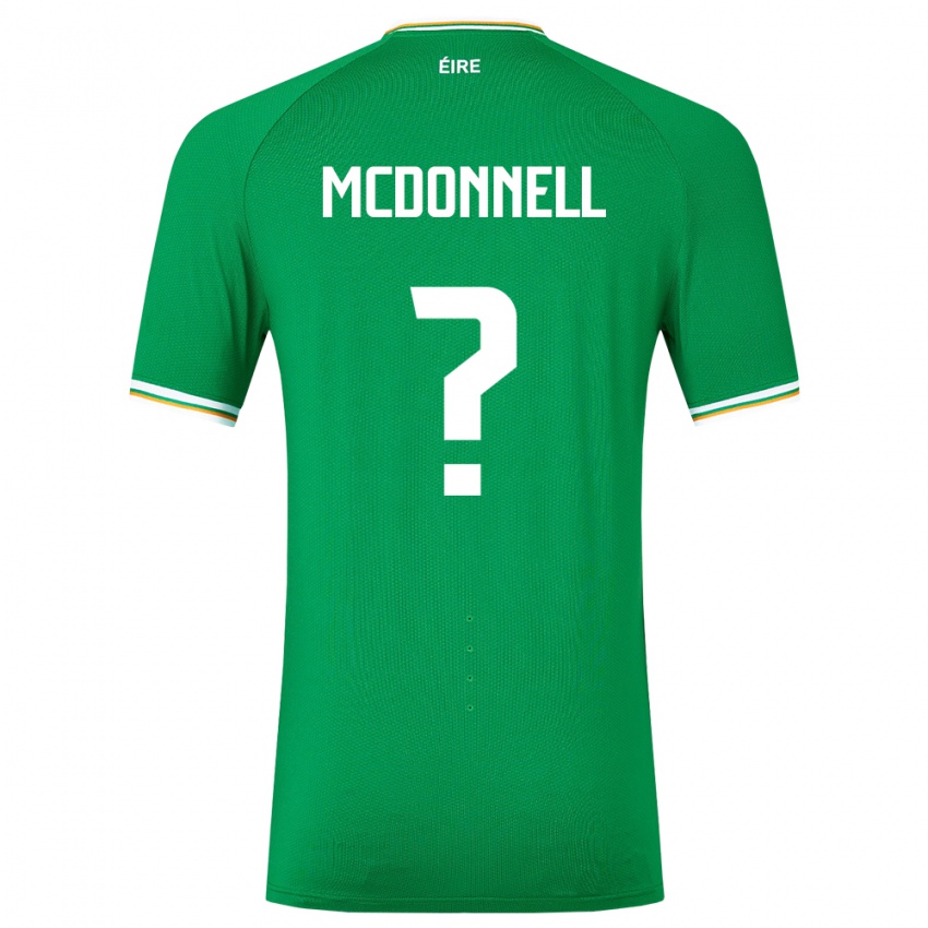 Gyermek Ír-Sziget Grady Mcdonnell #0 Zöld Hazai Jersey 24-26 Mez Póló Ing