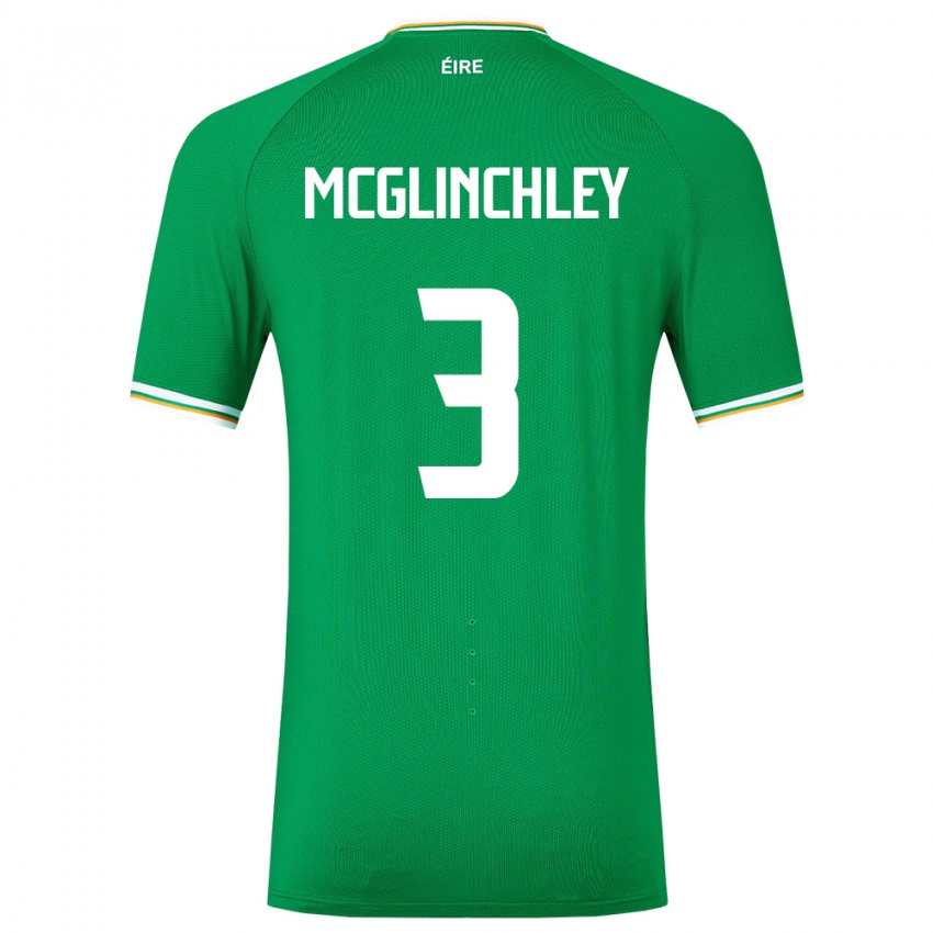 Gyermek Ír-Sziget Harry Mcglinchley #3 Zöld Hazai Jersey 24-26 Mez Póló Ing