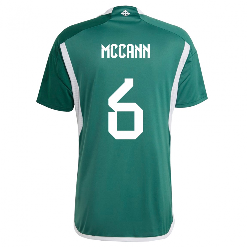 Gyermek Észak-Írország Charlie Mccann #6 Zöld Hazai Jersey 24-26 Mez Póló Ing
