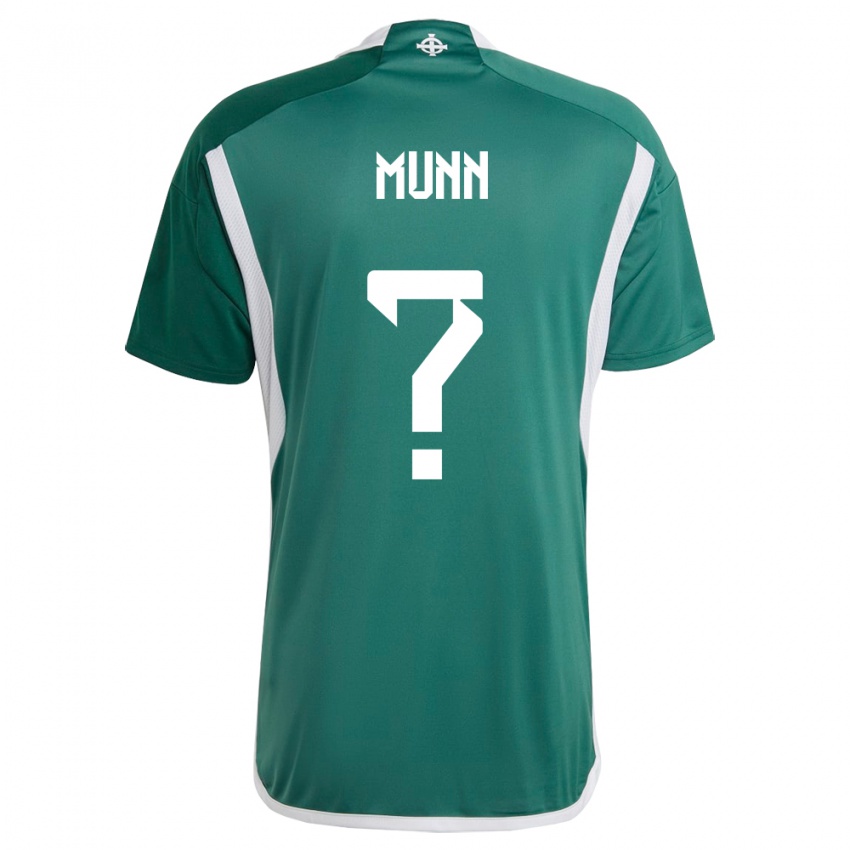 Gyermek Észak-Írország Mason Munn #0 Zöld Hazai Jersey 24-26 Mez Póló Ing