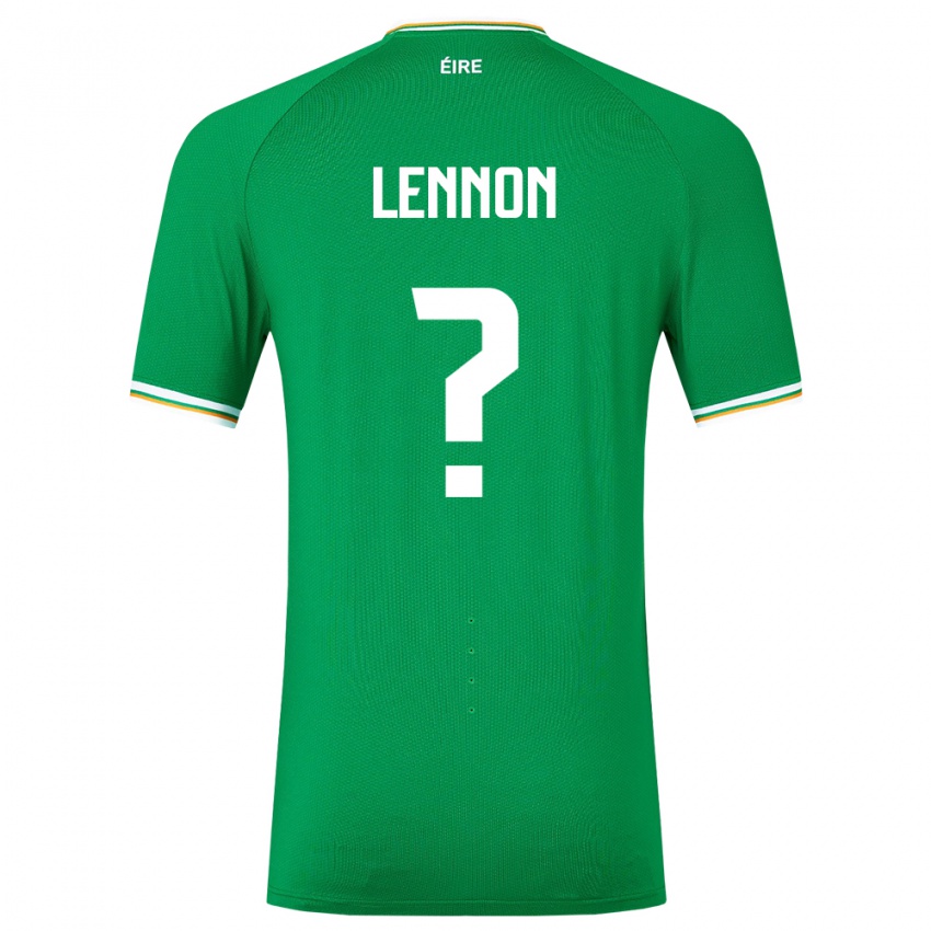 Férfi Ír-Sziget Adam Lennon #0 Zöld Hazai Jersey 24-26 Mez Póló Ing