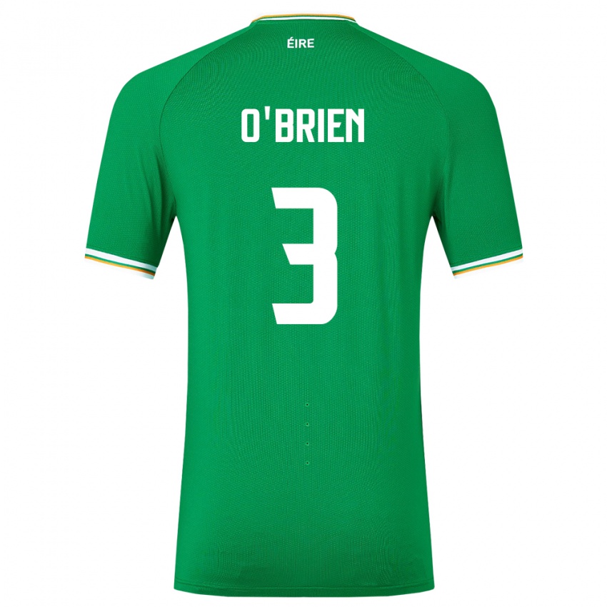 Férfi Ír-Sziget Luke O'brien #3 Zöld Hazai Jersey 24-26 Mez Póló Ing