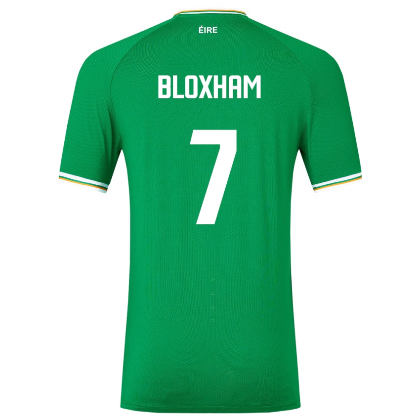 Férfi Ír-Sziget Tom Bloxham #7 Zöld Hazai Jersey 24-26 Mez Póló Ing