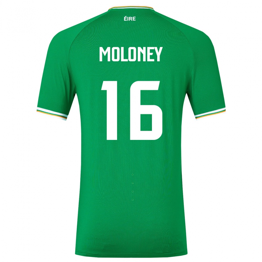 Férfi Ír-Sziget Grace Moloney #16 Zöld Hazai Jersey 24-26 Mez Póló Ing