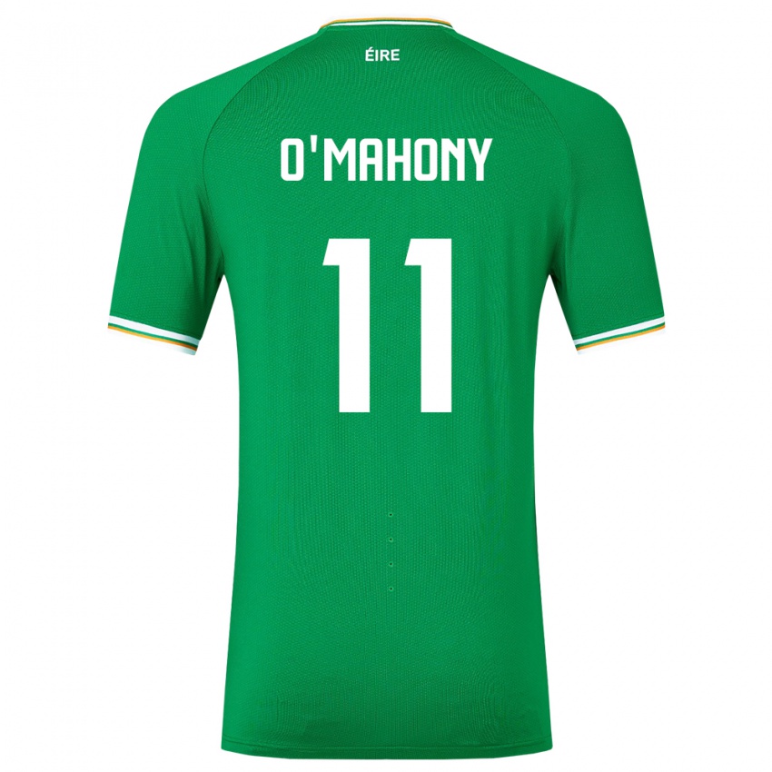 Férfi Ír-Sziget Éabha O'mahony #11 Zöld Hazai Jersey 24-26 Mez Póló Ing