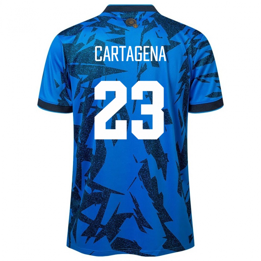 Férfi Salvador Melvin Cartagena #23 Kék Hazai Jersey 24-26 Mez Póló Ing