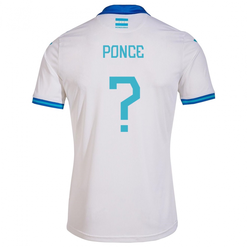 Férfi Honduras Justin Ponce #0 Fehér Hazai Jersey 24-26 Mez Póló Ing