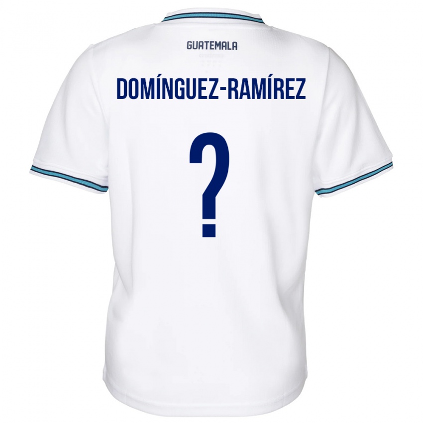 Férfi Guatemala Marco Domínguez-Ramírez #0 Fehér Hazai Jersey 24-26 Mez Póló Ing