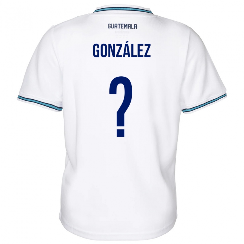 Férfi Guatemala Erick González #0 Fehér Hazai Jersey 24-26 Mez Póló Ing